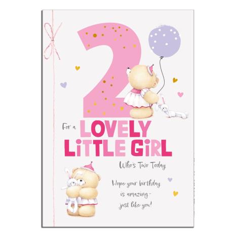 2nd Birthday Little Girl Forever Friends Birthday Card